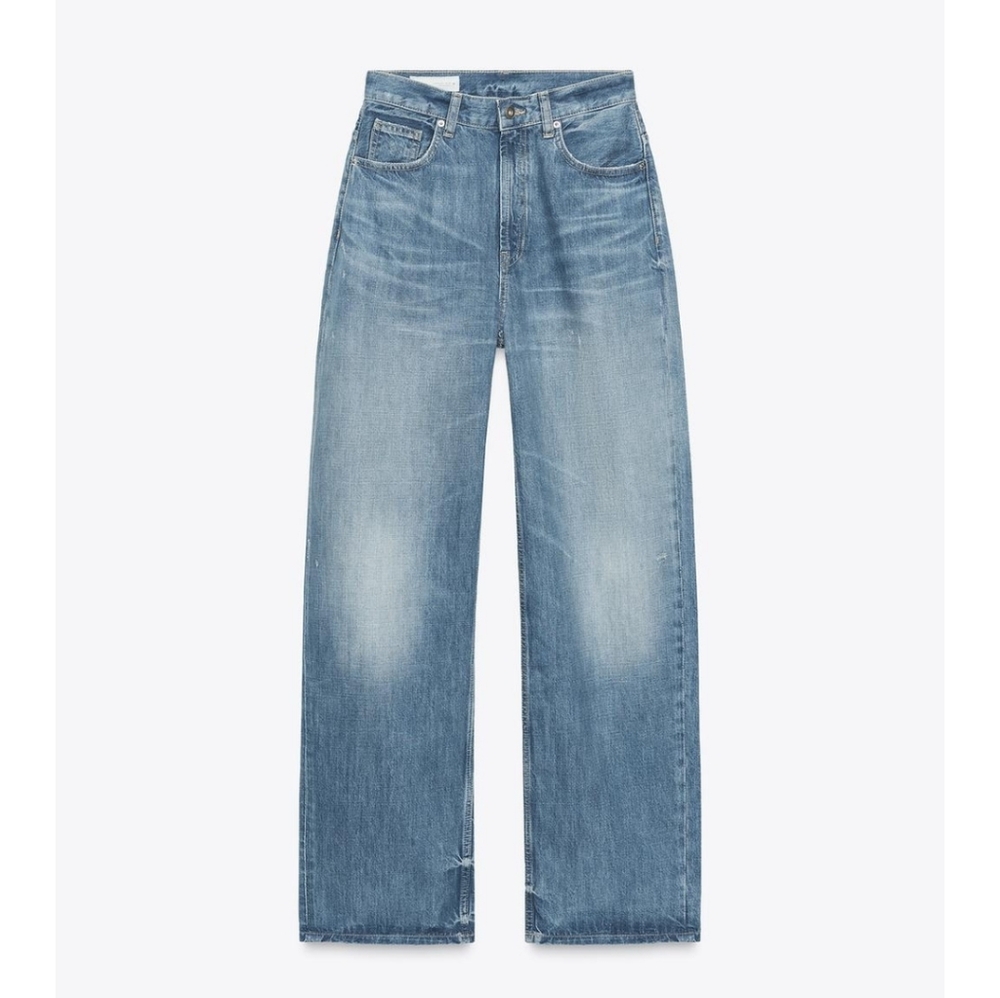 NWT!!! ZARA TRF Mid-Rise Balloon  Wide-Leg Jeans